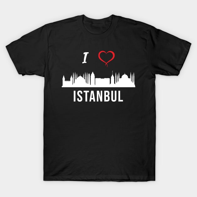I love Istanbul Skyline Turkish Kurdish Zazaki Culture T-Shirt by alltheprints